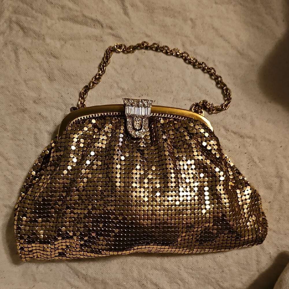 Elegant Gold Mesh Whiting And Davis Evening Bag